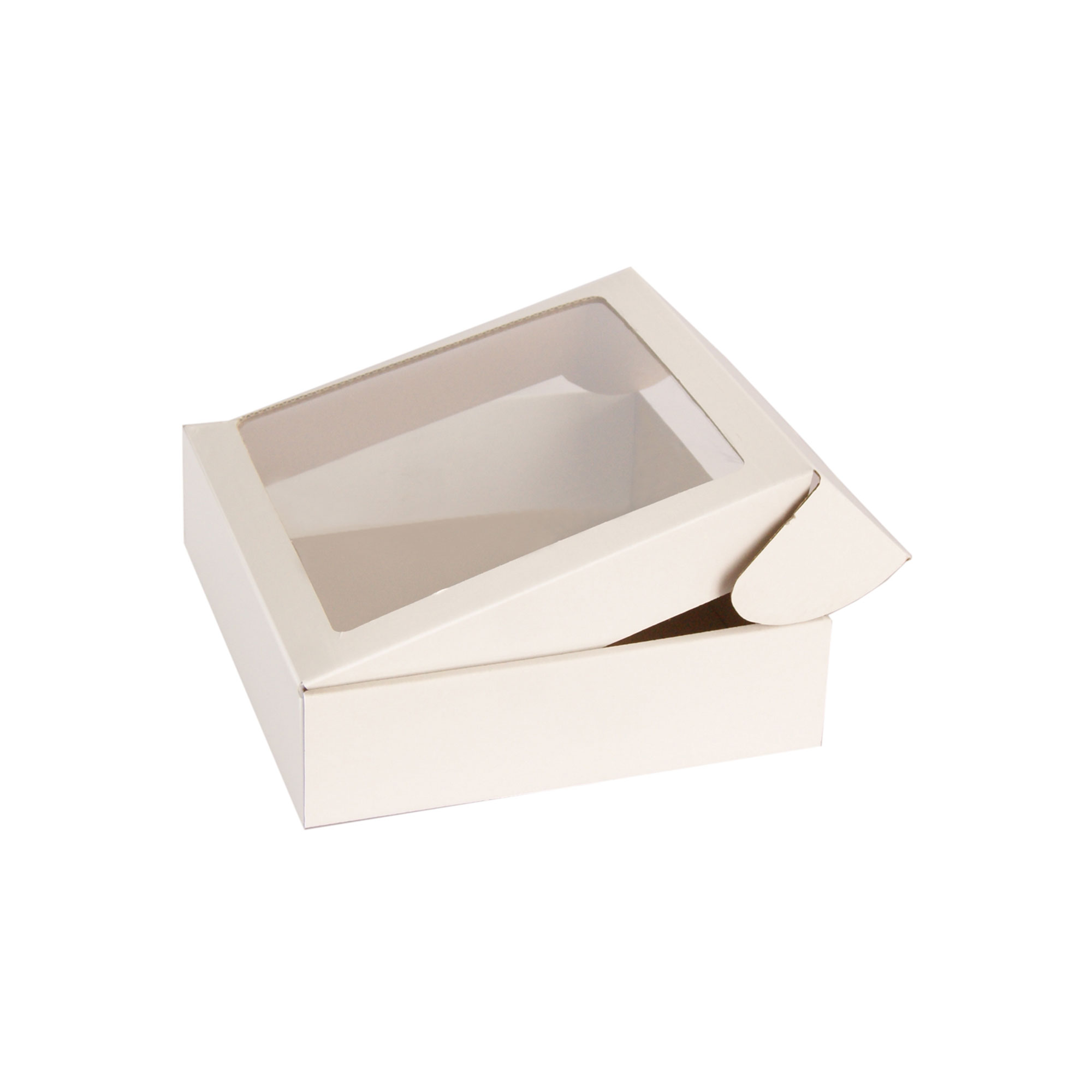 Kutije s prozirnim poklopcem - BIJELE 180x180x90mm